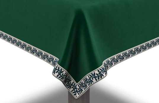 close up of bridge cloth and braid